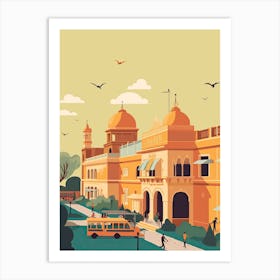 Delhi India Travel Illustration 1 Art Print