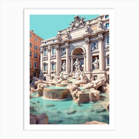 Trevi Fountain Rome Italy 2 Art Print