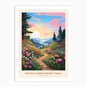 Pacific Northwest Trail Usa 1 Hike Poster Art Print