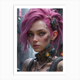 Cyberpunk Girl 1 Art Print