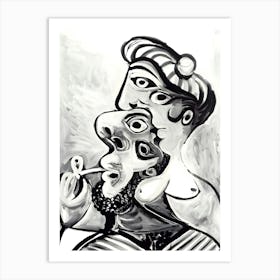 Pablo Picasso Black And White Painting Art Print