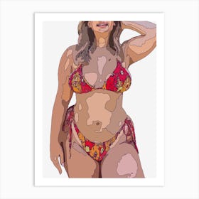 Abstract Geometric Sexy Woman (3) 1 Art Print