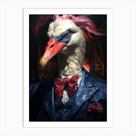 Duck In A Suit 2 Art Print