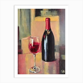 Pinot Noir Rosé 1 Oil Painting Cocktail Poster Art Print
