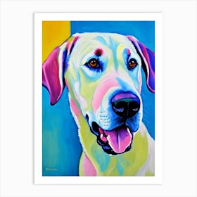 Labrador Fauvist Style Dog Art Print