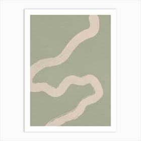Abstract Brush Stroke 3 In Foliage Art Print