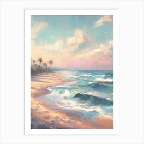 Sunset On The Beach Art Print