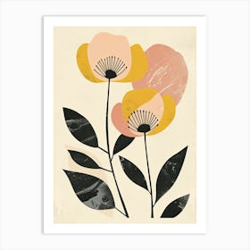 Male Flower Market Boho Minimalist Style 1 Art Print