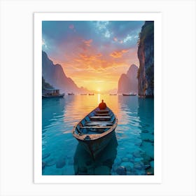 Sunset In Thailand Art Print