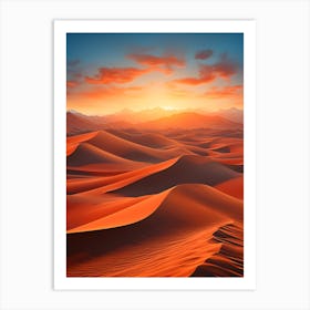 Sunset In The Desert Art Print