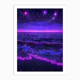 Purple Night Sky 1 Art Print