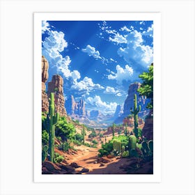 Cactus Desert 3 Art Print