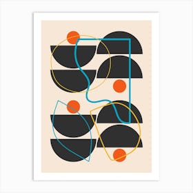 Mid Century With Abstract Lines Art Print