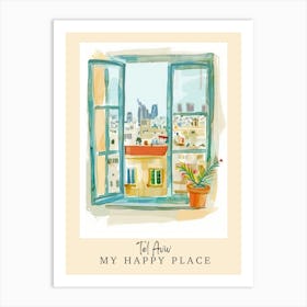 My Happy Place Tel Aviv 4 Travel Poster Art Print