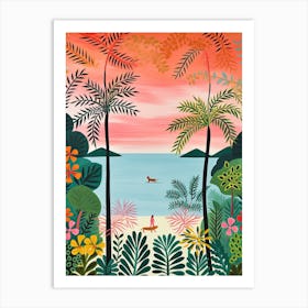 Miami Beach, Florida, Matisse And Rousseau Style 7 Art Print