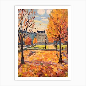 Autumn Gardens Painting Tuileries Garden France Art Print