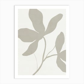 Gray Leaves 04 Art Print