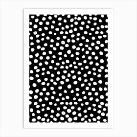 Black And White Animal Print Dots Art Print
