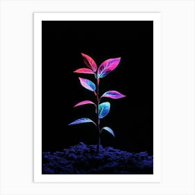 Glow In The Dark Plant 4 Art Print