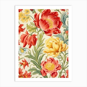 Floral Wallpaper 59 Art Print