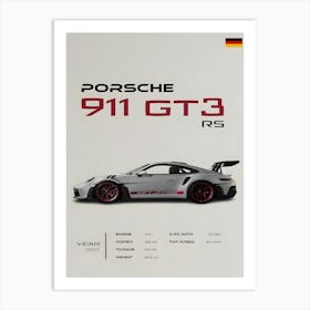 2022 Porsche 911 Gt3 Rs Car Art Print