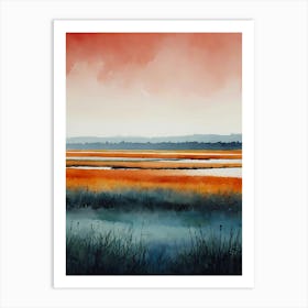 Marsh Sunset Art Print