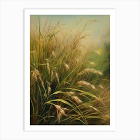 Wild grass, old oil painting,Colorado Arts, Vermont Arts,Montana Arts,Alaska Arts1 Art Print