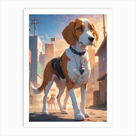 American Foxhound Dogs Art Print