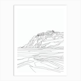 Cerro Torre Argentina Chile Line Drawing 2 Art Print