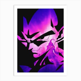 Anime Negative Space ― Buu Vs Vegeta Art Print