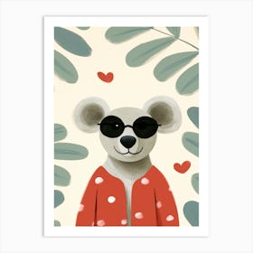 Little Koala 3 Wearing Sunglasses Art Print