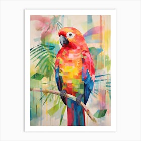 Bird Painting Collage Parrot 3 Art Print
