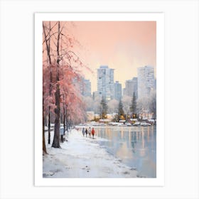 Dreamy Winter Painting Vancouver Canada 1 Art Print