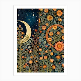 William Morris Moon And Flowers 34 Art Print