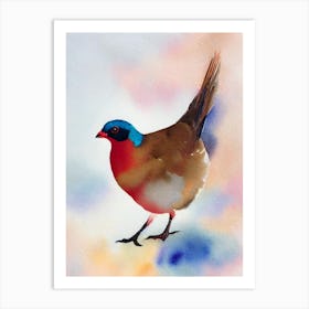 Partridge Watercolour Bird Art Print