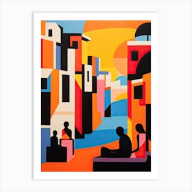 Ipanema Beach, Brazil, Bold Outlines 1 Art Print