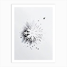 Falling, Snowflakes, Marker Art 4 Art Print