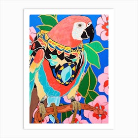 Maximalist Animal Painting Parrot 1 Art Print
