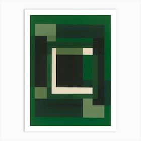 'Green Square' Art Print