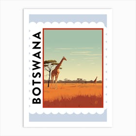 Botswana 3 Travel Stamp Poster Art Print