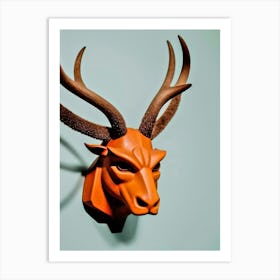 Deer Head 16 Art Print