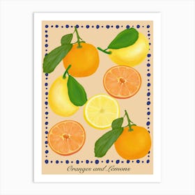 Oranges and lemons Art Print