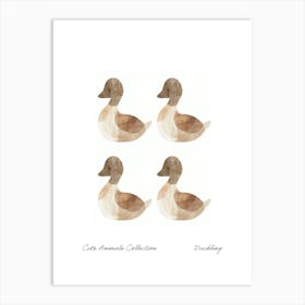 Cute Animals Collection Duckling 1 Art Print