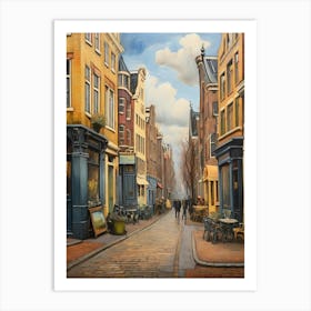 1.Streets of Amsterdam, Van Gogh, frescoes. Art Print