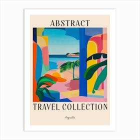 Abstract Travel Collection Poster Anguilla 6 Art Print