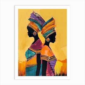 Two African Women Canvas Print Art Print