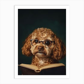 Clever Cavapoo Art Print