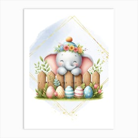 Easter Elephant Art Print