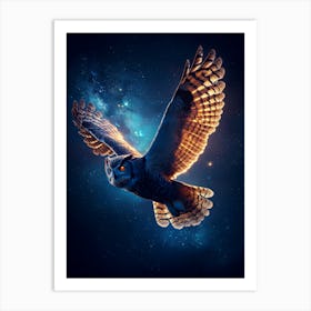 Owl In Space Poster