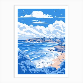 A Screen Print Of Bronte Beach Australia 2 Art Print